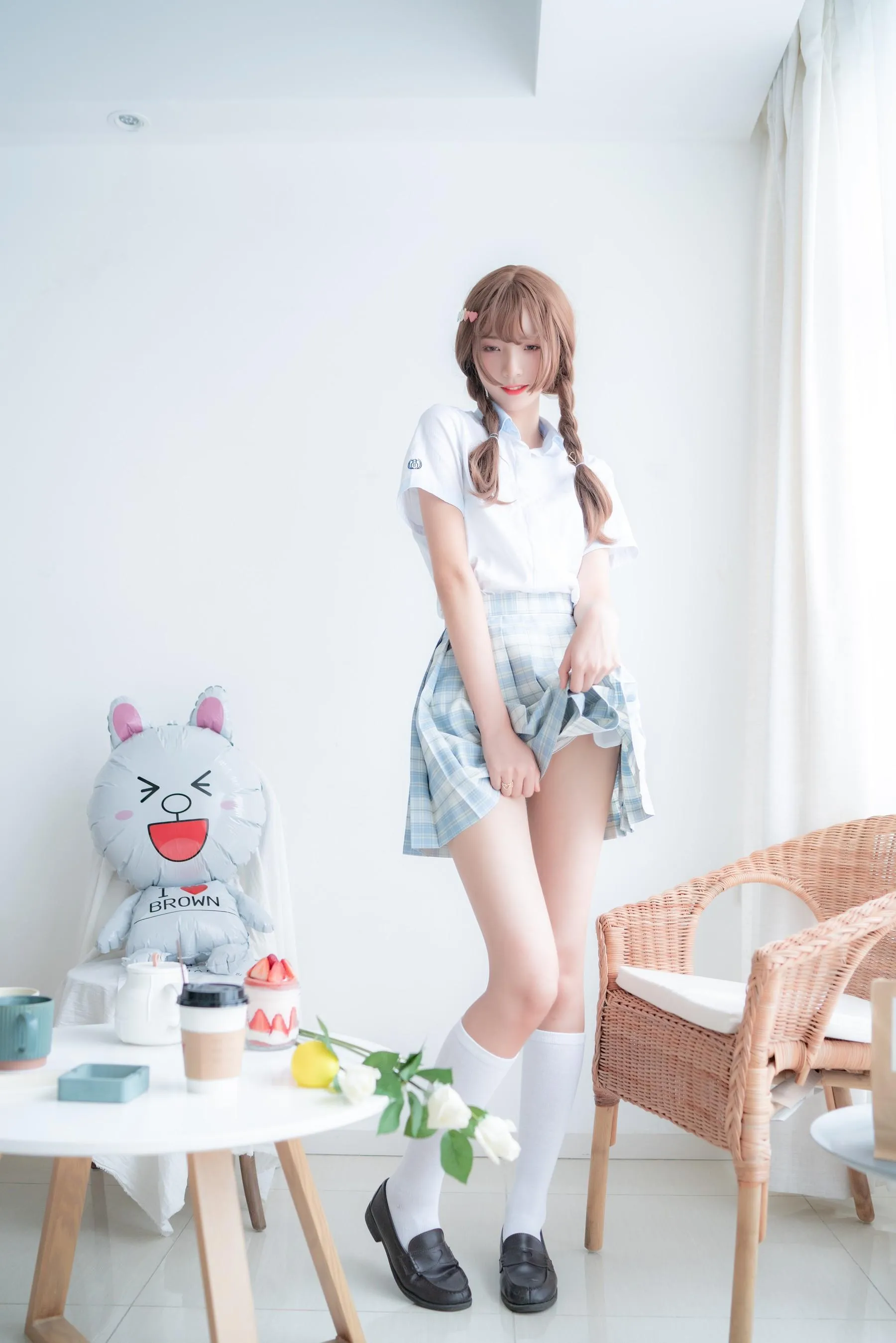 西瓜少女 NO.012 民宿私房淡蓝JK [47P]插图6